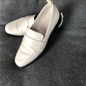 White leather shoes